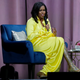 Former first lady Michelle Obama speaks as she is interviewed by Sarah Jessica Parker during an appearance for her book, “Becoming: An Intimate Conversation with Michelle Obama” at Barclays Center Wednesday, Dec. 19, 2018, in New York.